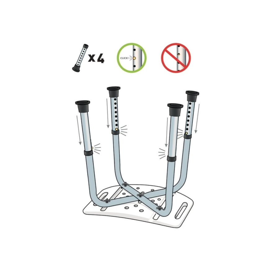Vitility - Suihkutuoli 53x49,5 cm valkoinen