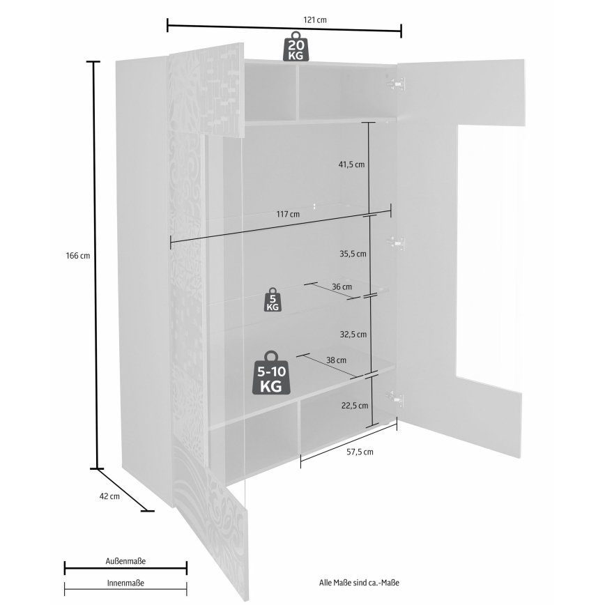 Vitriini ARIA sonoma-tammi