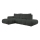 Vuoteeksi avattava verhoiltu L-mallinen kulmasohva ALMADA, vasenkätinen, antrasiitti, säilytystilalla