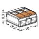 WAGO 221-413 - Liitosterminaali COMPACT 3x4 450V oranssi
