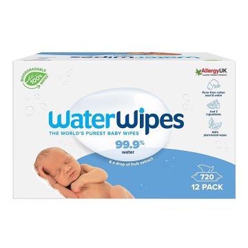 WaterWipes - SETTI 12x Muovittomat kosteuspyyhkeet 60 kpl (720 pcs)