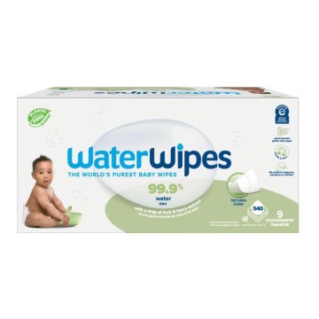 WaterWipes - SETTI 9x Muovittomat kosteuspyyhkeet Soapberry 60 kpl (540 pcs)