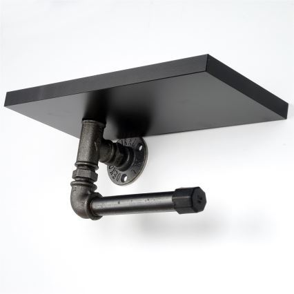 WC-paperiteline hyllyllä BORU 12x30 cm musta