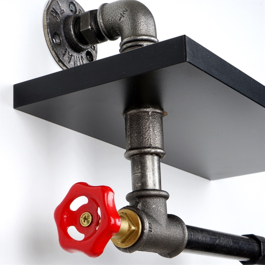 WC-paperiteline hyllyllä BORU musta