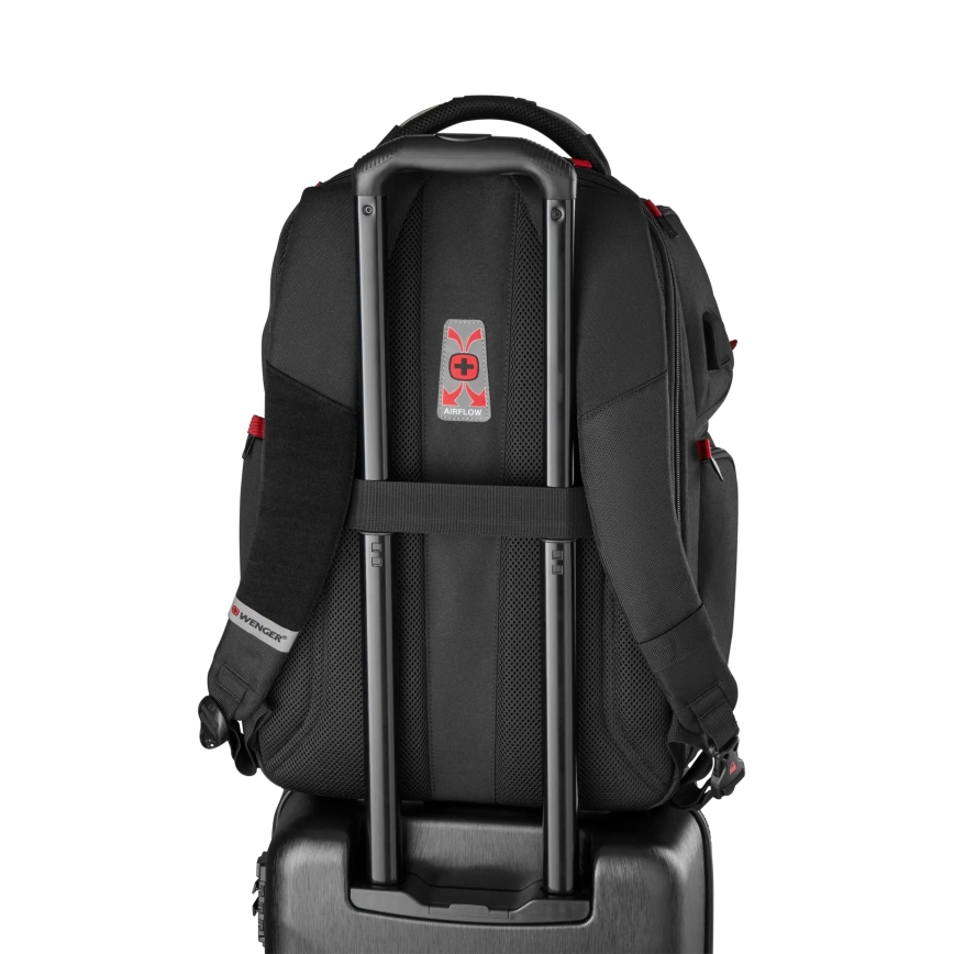 Wenger - Kannettavan tietokoneen reppu 29 l 17,3'' tablettitaskulla 12 Soitin One musta