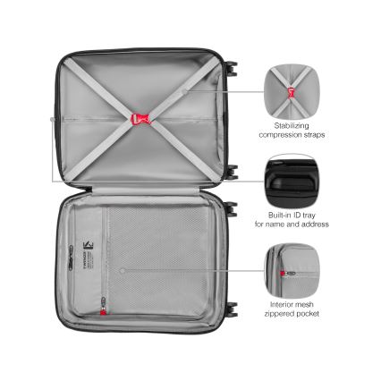 Wenger - Matkalaukku pyörillä 36 l Prymo musta