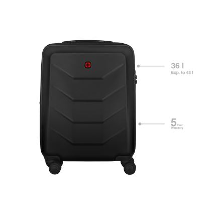 Wenger - Matkalaukku pyörillä 36 l Prymo musta
