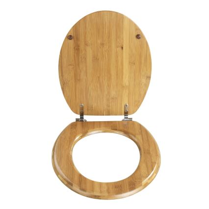 WENKO 144726100 - WC-istuinkansi BAMBOO 34x41 cm ruskea/hopea