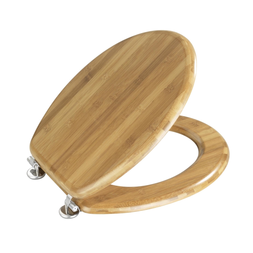 WENKO 144726100 - WC-istuinkansi BAMBOO 34x41 cm ruskea/hopea