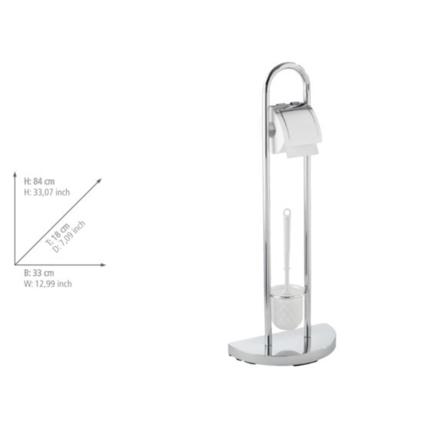 WENKO 16608100 - COSENZA WC-harja 33 x 84 cm, kiiltävä kromi/satiini