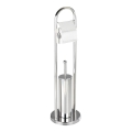 WENKO 16993100 - WC-setti VASTO 22x81 cm ruostumaton teräs/hopeanvärinen
