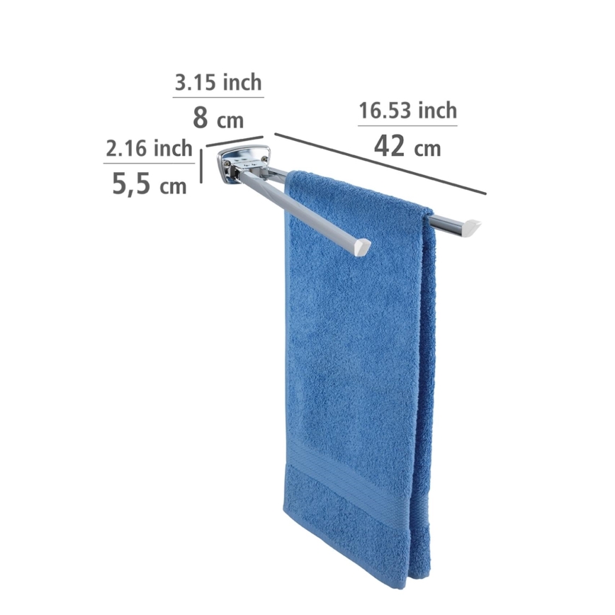 WENKO 17875100 - BASIC-pyyheteline 42x8 cm ruostumaton teräs/hopea