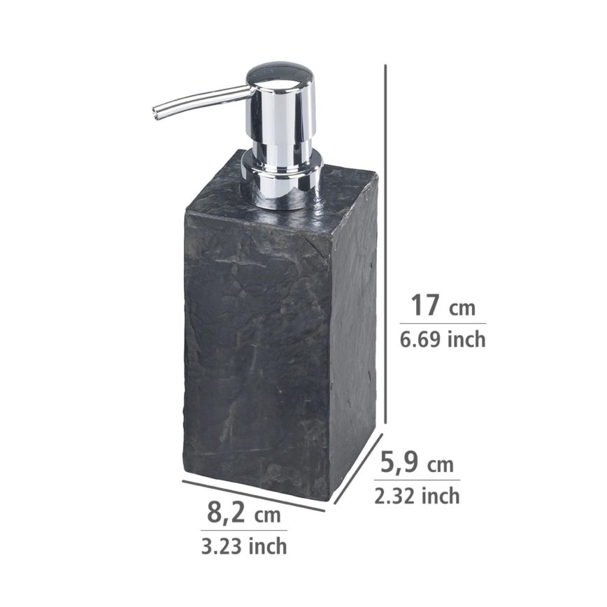 WENKO 17921100 - Nestesaippuapumppu SLATE ROCK 250 ml antrasiitinharmaa