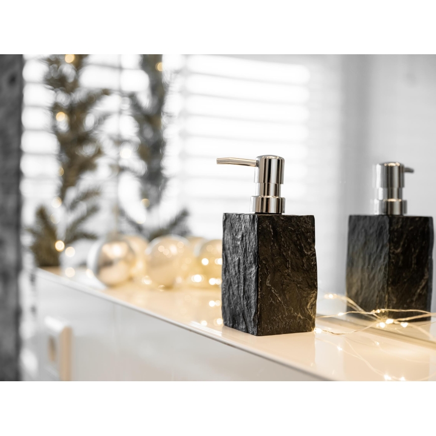 WENKO 17921100 - Nestesaippuapumppu SLATE ROCK 250 ml antrasiitinharmaa