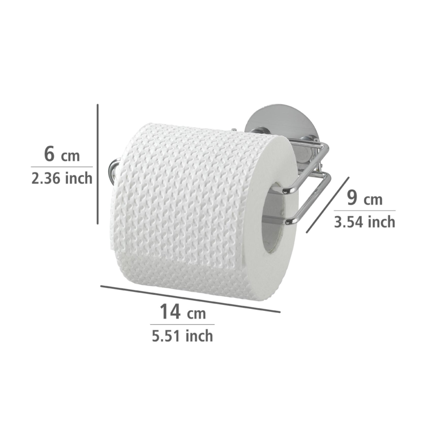 WENKO 18774100-TURBO-LOC RUND teräs WC-paperiteline 14x9 cm kromi