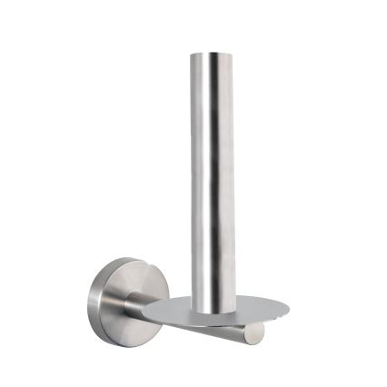 WENKO 19613100 - BOSIO MATT WC-paperiteline 8x18 cm, ruostumaton teräs/hopea
