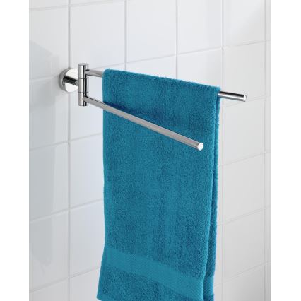 WENKO 20213100 - BOSIO SHINE pyyheteline 43x9 cm ruostumatonta terästä/hopeanvärinen