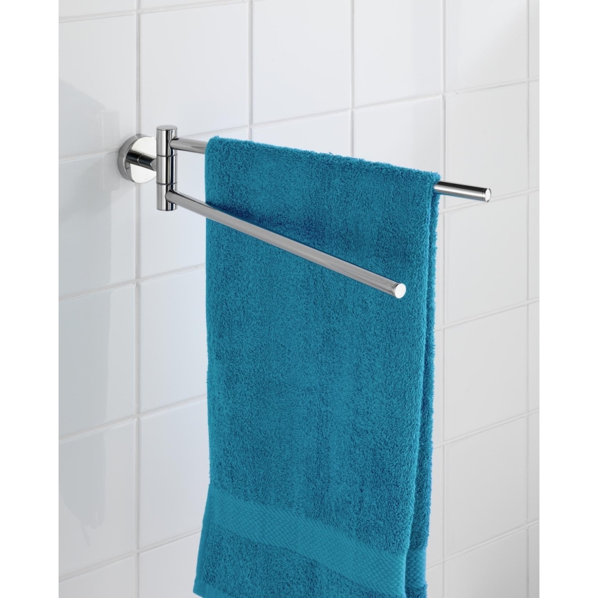 WENKO 20213100 - BOSIO SHINE pyyheteline 43x9 cm ruostumatonta terästä/hopeanvärinen