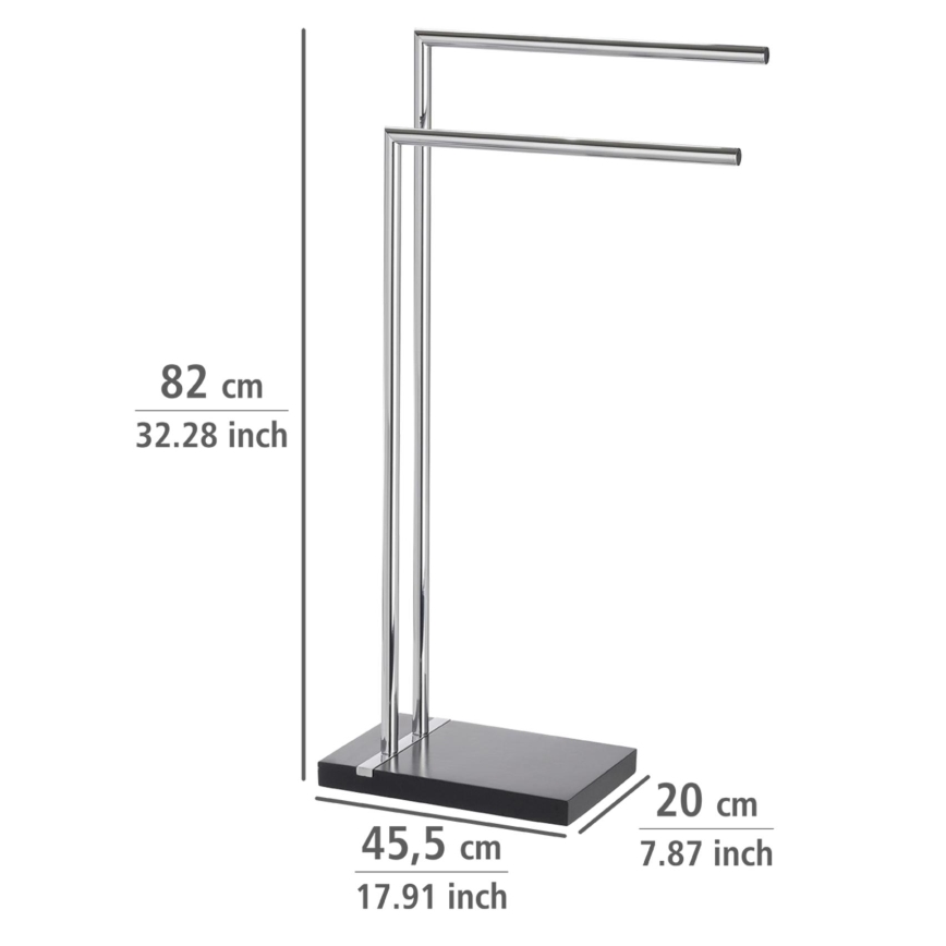 WENKO 20461100 - Pyyheteline NOBLE 45,5x82 cm kromi/musta