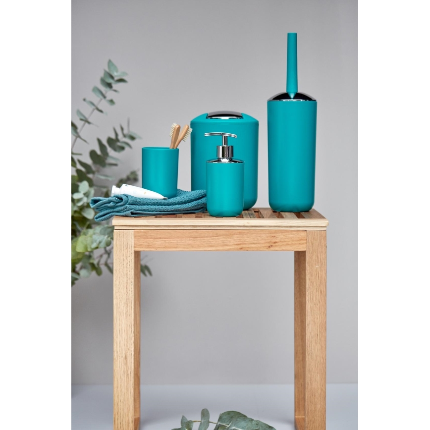 WENKO 21225100 - WC-harja BRASIL 10x37 cm turkoosi/kiiltävä kromi