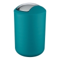 WENKO 21227100 - Roskakori BRASIL 19,5x31 cm turkoosi/kiiltävä kromi