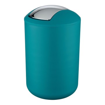 WENKO 21227100 - Roskakori BRASIL 19,5x31 cm turkoosi/kiiltävä kromi