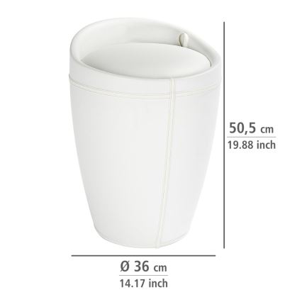 WENKO 21773100 - Jakkara CANDY 36x50,5 cm valkoinen/musta