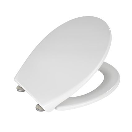 WENKO 21903100-WC-istuin SAMOS 44,5x37,5 cm valkoinen/hopea