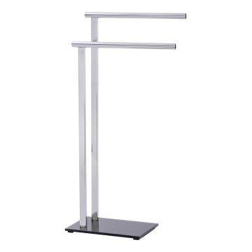 WENKO 22090100 - Pyyheteline LAVA 42x81 cm ruostumaton teräs/hopea/musta