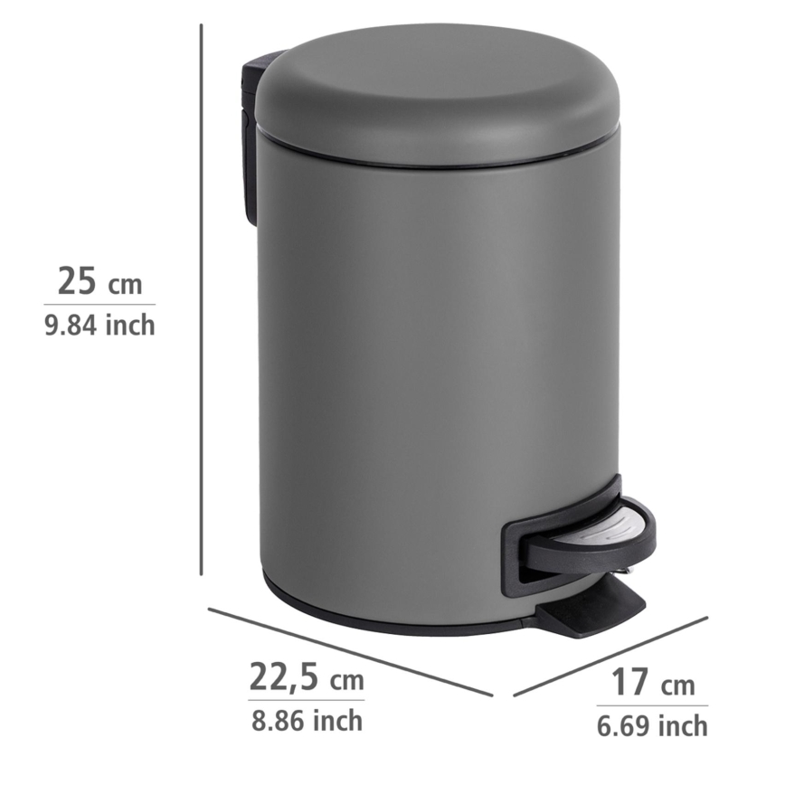WENKO 22148100 - LEMAN-kori 17x25 cm harmaa/musta