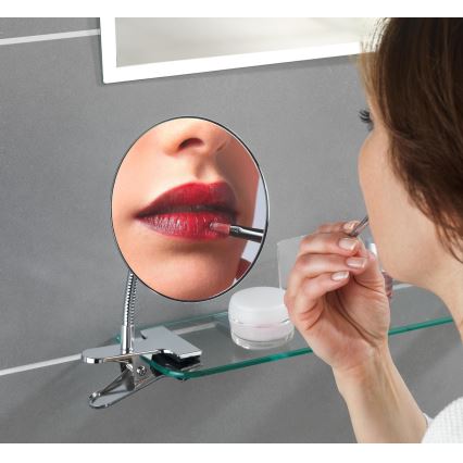 WENKO 22195100 - Meikkipeili CLIP 15x27 cm kiiltävä kromi