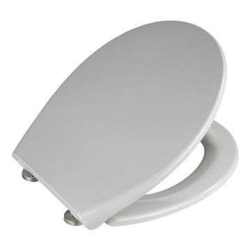 WENKO 22402100-WC-istuin SAMOS 44,5x37,5 cm harmaa/hopea