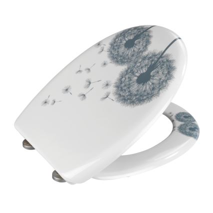 WENKO 22409100-WC WC-istuin ASTERA 45x38 cm monivärinen/hopea