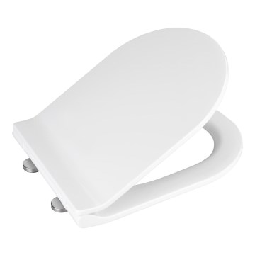 WENKO 22415100-WC-istuin HABOS 46x36 cm valkoinen/hopea