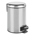 WENKO 22444100 - Roskakori LEMAN 17x25 cm ruostumaton teräs/hopea/musta