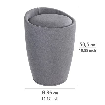 WENKO 22448100 - CANDY-jakkara 36x50,5 cm harmaa/musta