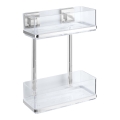 WENKO 22691100-Hylly VACUUM-LOC QUADRO ED 25,5x32,5 cm hopea/kiiltävä kromi/läpinäkyvä
