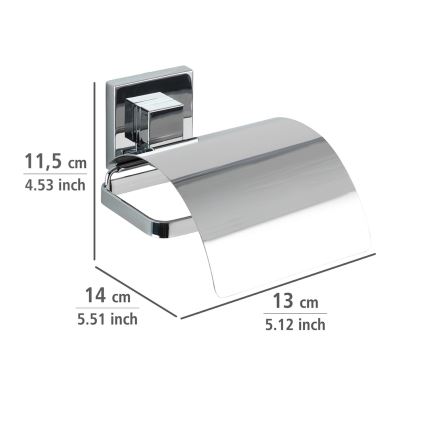 WENKO 22696100-WC-paperiteline VACUUM-LOC QUADRO ED 13x14 cm kiiltävä kromi