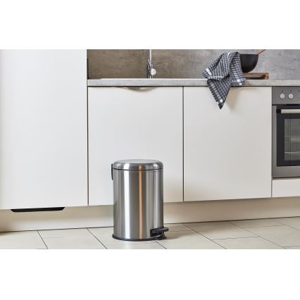 WENKO 22704100 - LEMAN-roskakori 30,5x44 cm ruostumatonta terästä/satiini/musta