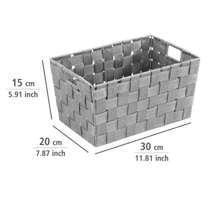 WENKO 22791100 - Kori ADRIA 30x20 cm harmaa