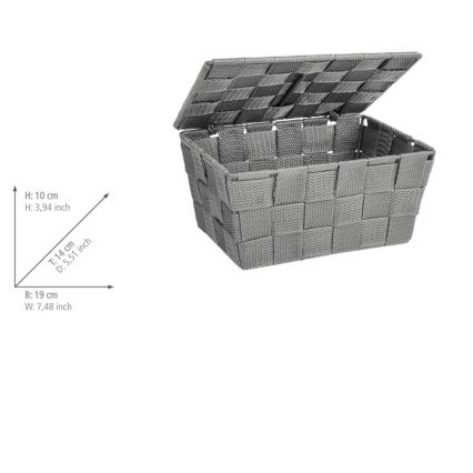 WENKO 22793100 - ADRIA-kori 19 x 14 cm harmaa