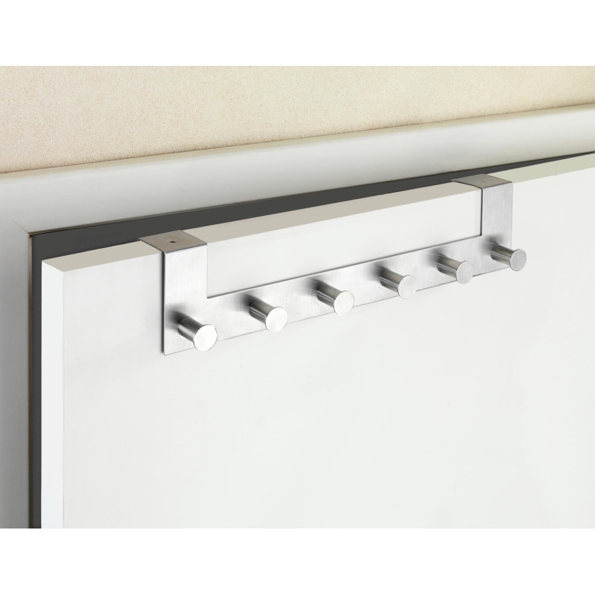 WENKO 22804100-CELANO naulakko 39x11 cm ruostumaton teräs/hopea