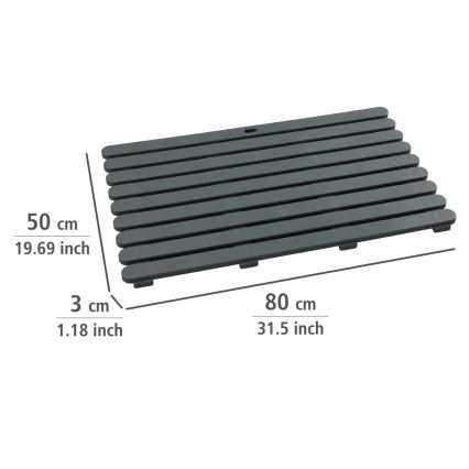 WENKO 22948100 - Kynnysmatto, sisä- ja ulkokäyttöön, 50x80 cm, harmaa