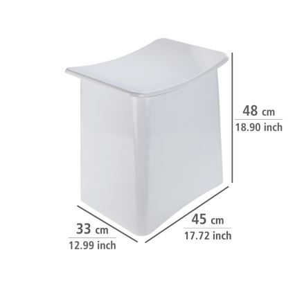 WENKO 22949100 - Jakkara WING 45x48 cm valkoinen/musta