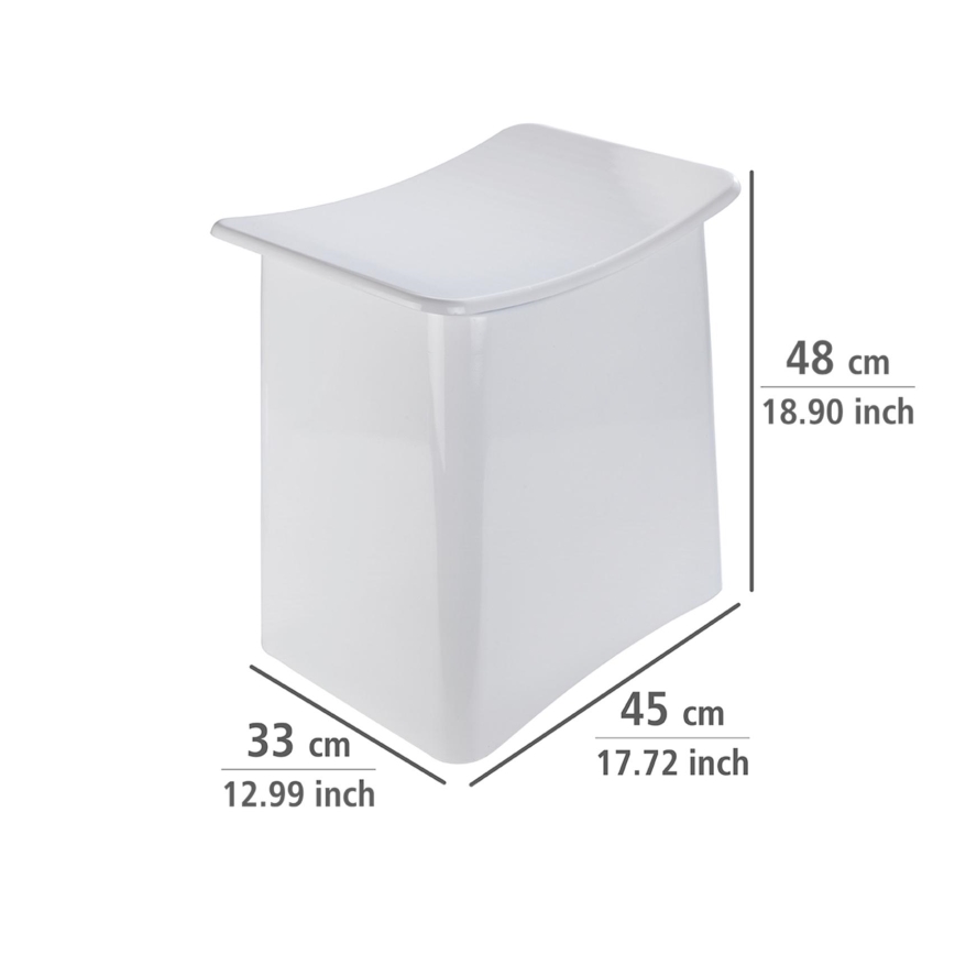 WENKO 22949100 - Jakkara WING 45x48 cm valkoinen/musta