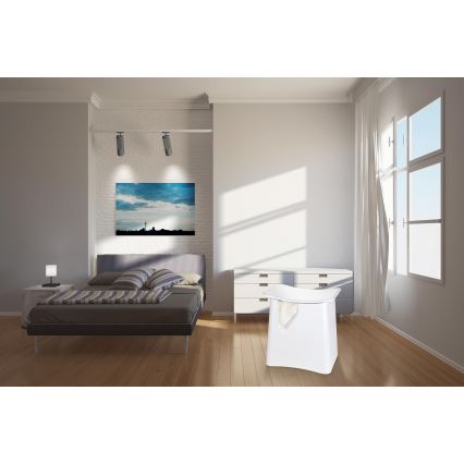 WENKO 22949100 - Jakkara WING 45x48 cm valkoinen/musta