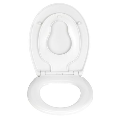 WENKO 22973100-WC-istuin DELOS 44,5x37,5 cm valkoinen/hopea