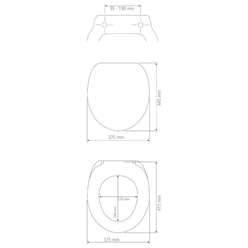 WENKO 22973100-WC-istuin DELOS 44,5x37,5 cm valkoinen/hopea