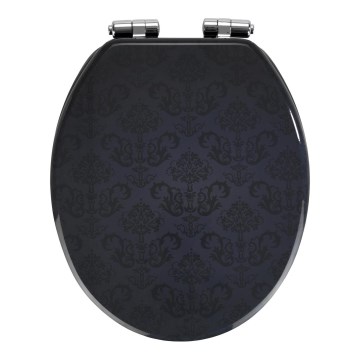 WENKO 22977100-WC-istuinkansi BELLEVUE 35,5x42,5 cm antrasiitti/hopea