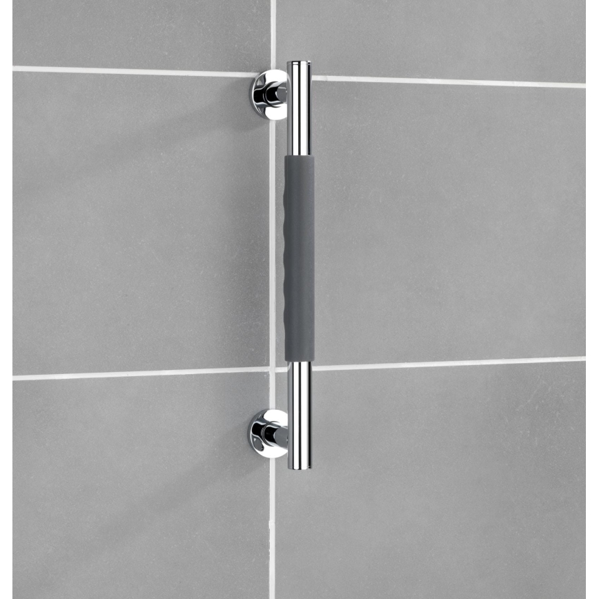 WENKO 23284100 - SECURA-tukikahva 40,5x9 cm, ruostumaton teräs/antrasiitti/kiiltävä kromi